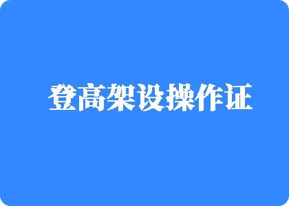 老头操骚逼视频登高架设操作证